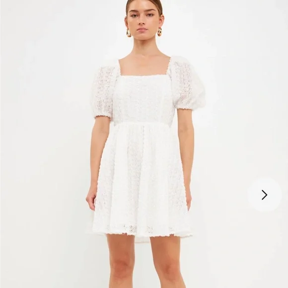 white christmas dresses Smocked Velvet Mini Dress main image 0